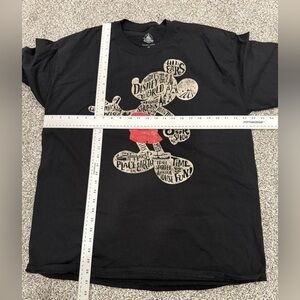 Disney Parks Mickey Mouse Black and Red Unisex T-Shirt XXL Relaxed Lounge Cotton